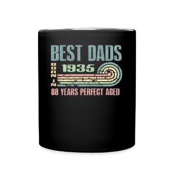 The best fathers were born in 1935, 88 years old, - Full Colour Mug - black - Front