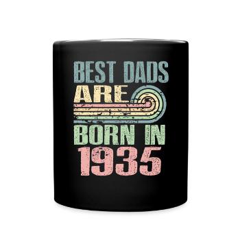 The best fathers were born in 1935, 88 years old, - Full Colour Mug - black - Front