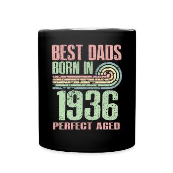 The best fathers were born in 1936, 87 years old, - Full Colour Mug - black - Front