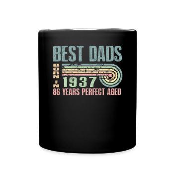 The best fathers were born in 1937, 86 years old, - Full Colour Mug - black - Front