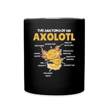 Axolotl Explication Anatomie d’un Axolotl - Mug uni - noir - Devant