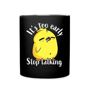 Good morning - Very thin ice saying coffee - Full Colour Mug - black - Front