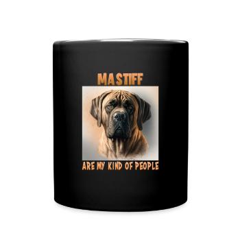 Dog saying Mastiff design for dog lovers - Full Colour Mug - black - Front