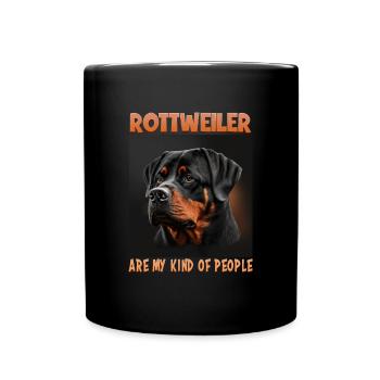 Hunde Spruch Rottweiler Design für Hundeliebhaber - Tasse einfarbig - Schwarz - Vorne