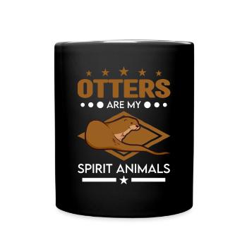 Otter Spirit Animal Fischotter Seeotter - Tasse einfarbig - Schwarz - Vorne