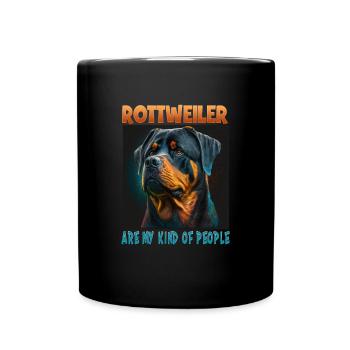 Hunde Spruch Rottweiler Design für Hundeliebhaber - Tasse einfarbig - Schwarz - Vorne