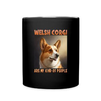 Dog Saying Welsh Corgi Design for Dog Lovers - Full Colour Mug - black - Front
