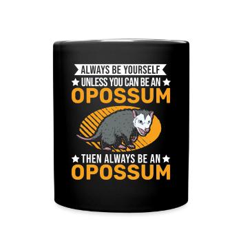 Opossum Gift Possum Marsupial - Full Colour Mug - black - Front