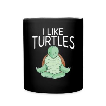 Turtle Owner Gift Turtle Lover - Full Colour Mug - black - Front