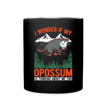 Opossum Gift Possum Marsupial - Full Colour Mug - black - Front
