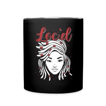 It's The Locs For Me - Afro Hair Black American - Tasse einfarbig - Schwarz - Vorne