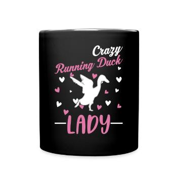Crazy Running Duck lady Laufente - Mug uni - noir - Devant