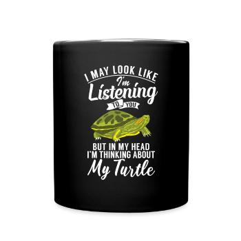Turtle Owner Gift Turtle Lover - Full Colour Mug - black - Front