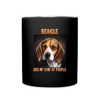 Hunde Spruch Beagle Design für Hundeliebhaber - Tasse einfarbig - Schwarz - Vorne