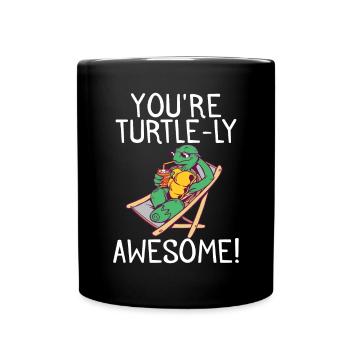 Turtle Owner Gift Turtle Lover - Full Colour Mug - black - Front