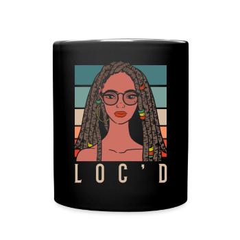 It's The Locs For Me - Afro Hair Black American - Tasse einfarbig - Schwarz - Vorne