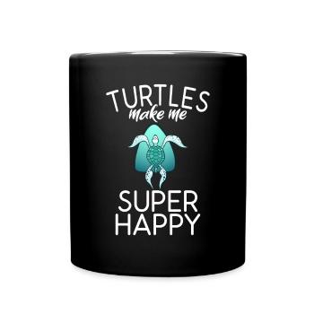 Turtle Owner Gift Turtle Lover - Full Colour Mug - black - Front