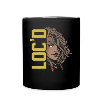 It's The Locs For Me - Afro Hair Black American - Tasse einfarbig - Schwarz - Vorne