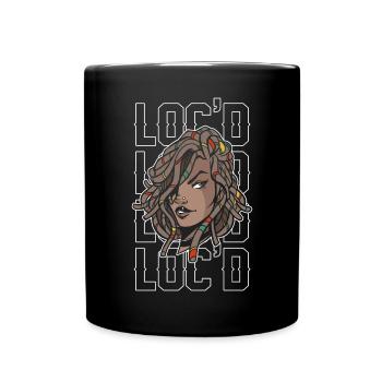 It's The Locs For Me - Afro Hair Black American - Tasse einfarbig - Schwarz - Vorne