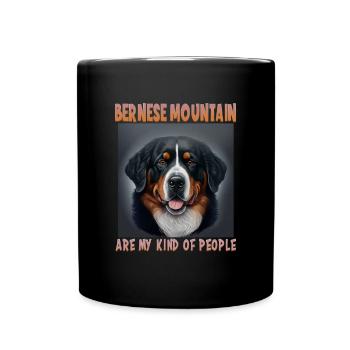 Dogs Bernese Mountain Dog Dog Lovers Aussie - Full Colour Mug - black - Front