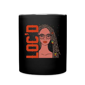 It's The Locs For Me - Afro Hair Black American - Tasse einfarbig - Schwarz - Vorne