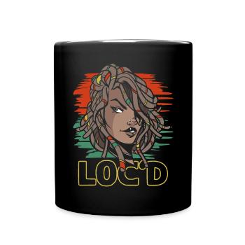 It's The Locs For Me - Afro Hair Black American - Tasse einfarbig - Schwarz - Vorne