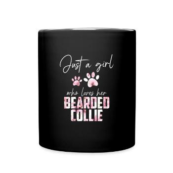 Collie barbu - Mug uni - noir - Devant