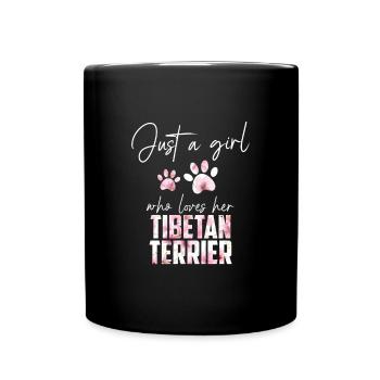 Tibetan Terrier - Full Colour Mug - black - Front