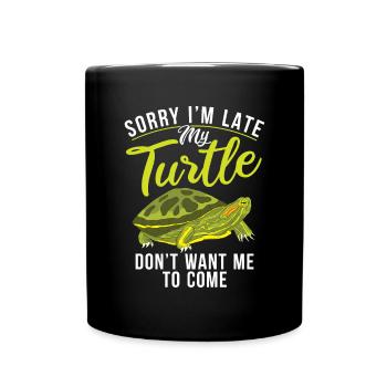 Turtle Owner Gift Turtle Lover - Full Colour Mug - black - Front