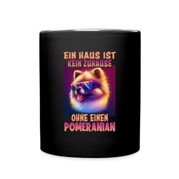 Hunde Spruch Pomeranian Design für Hundeliebhaber - Tasse einfarbig - Schwarz - Vorne