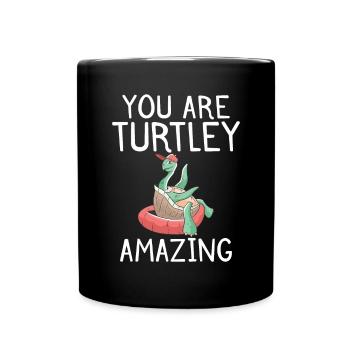 Turtle Owner Gift Turtle Lover - Full Colour Mug - black - Front