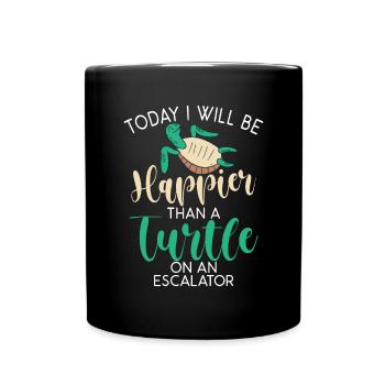 Turtle Owner Gift Turtle Lover - Full Colour Mug - black - Front