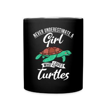 Turtle Owner Gift Turtle Lover - Full Colour Mug - black - Front