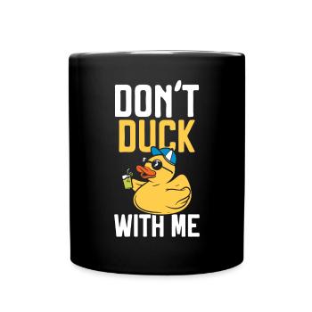 Canard Chuchoteur Caneton Oiseau Oiseau d’eau Amoureux du canard - Mug uni - noir - Devant