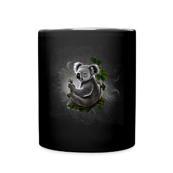 Koalabär - Tasse einfarbig - Schwarz - Vorne