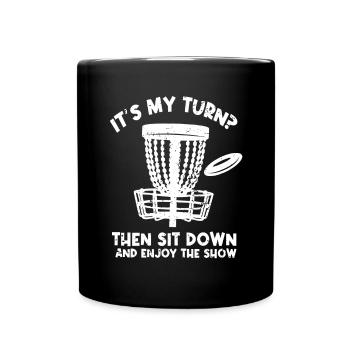 Disc Golf Humor Frisbee Disc Golf Player - Full Colour Mug - black - Front