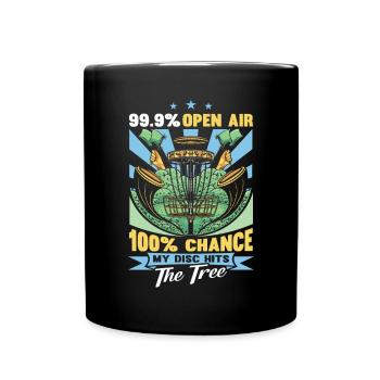 Drôle de disc golf - Mug uni - noir - Devant