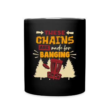Disc Golf Herren Humor - Tasse einfarbig - Schwarz - Vorne