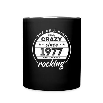 Unique en son genre totalement fou depuis 1977 Rocking - Mug uni - noir - Devant