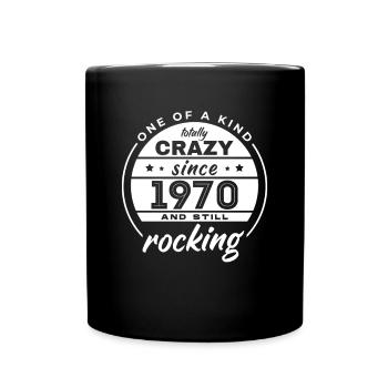 Unique en son genre totalement fou depuis 1970 Rocking - Mug uni - noir - Devant