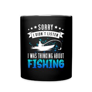 Conception de pêche amusante - motif de pêcheur amusant - Mug uni - noir - Devant