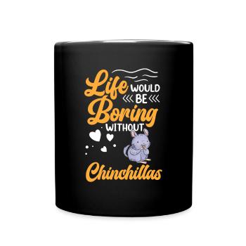 Alésage sans chinchilla rongeur chinchilla - Mug uni - noir - Devant