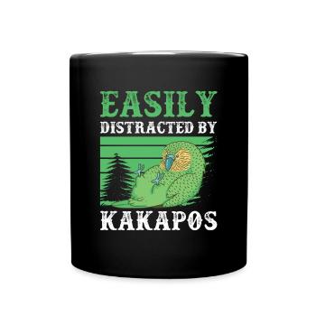 Kakapo distracted by flightless kakapo - Full Colour Mug - black - Front