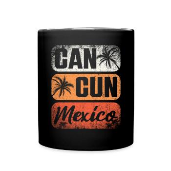 Cancun Mexique Yucatan vacances voyage de vacances - Mug uni - noir - Devant