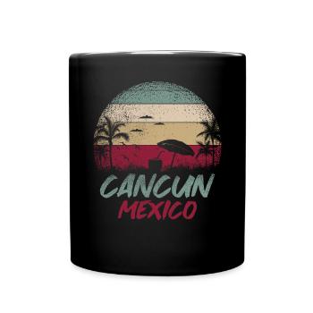 Cancun Mexique Yucatan vacances voyage de vacances - Mug uni - noir - Devant