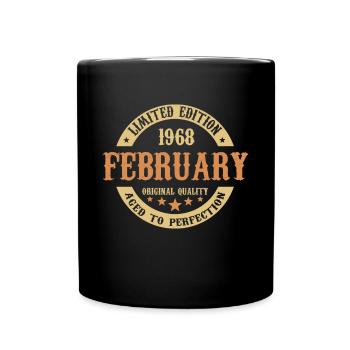 Février 1968 Cadeau d’anniversaire vintage - Mug uni - noir - Devant