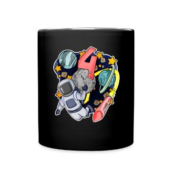 Cadeau de garçon d’anniversaire de 4 ans - Mug uni - noir - Devant