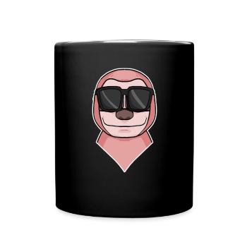 Sloth with sunglasses - Full Colour Mug - black - Front
