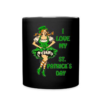 MME LOVE LA SAINT-PATRICK - Mug uni - noir - Devant