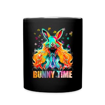 BunnyTime Hair Art - Full Colour Mug - black - Front